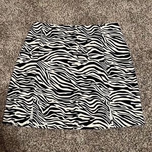 zebra mini skirt